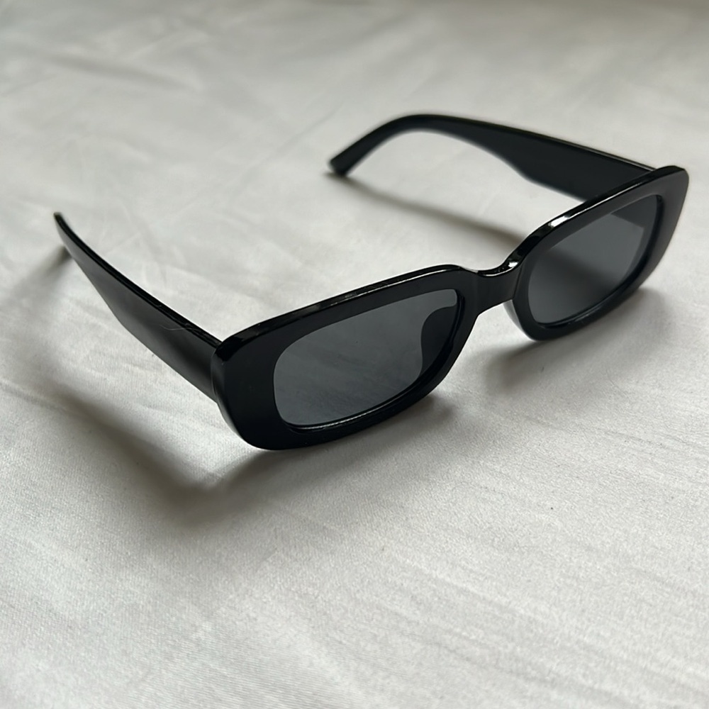 Retro Rectangular Frame Ink Street Photography Sunglasses - Picture 6 of 6